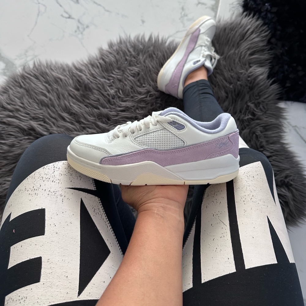 Jordan Women's Athletic Shoes White and Purple - Picture 2 of 11